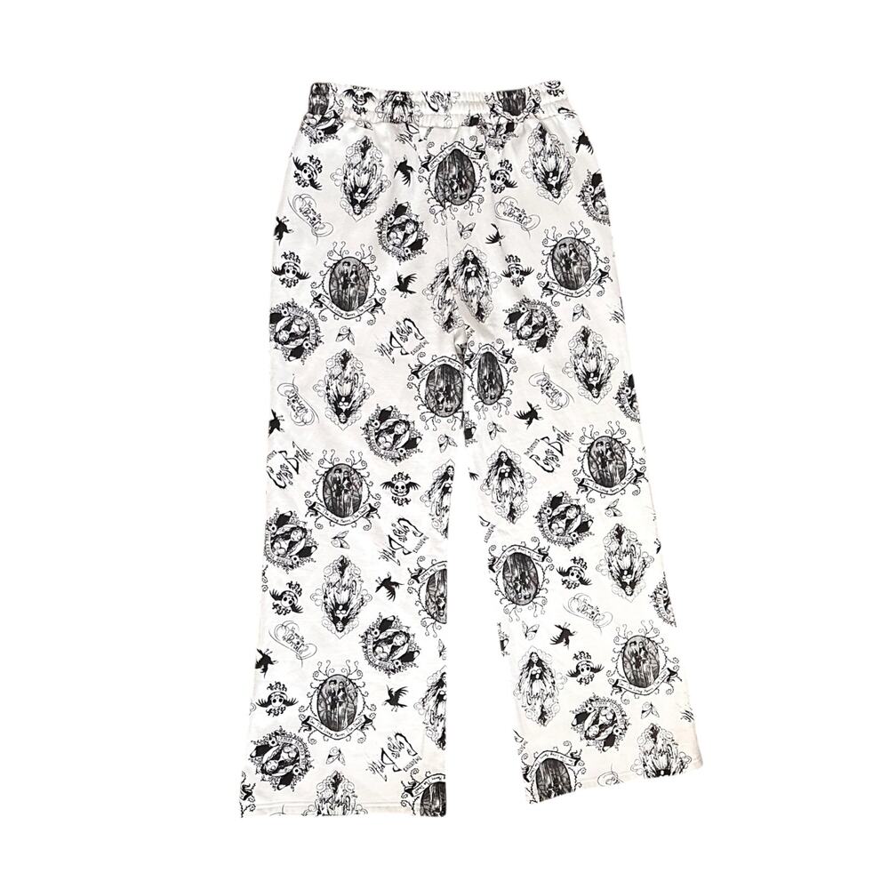 NWOT Tim Burton’s Corpse Bride Sleep Lounge Wide Leg Sweatpants XL AOP